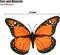 4.72'' Orange Premium Artificial Monarch Butterfly to Decorate for Craft, Home, Wall, Wedding, Party (12 Pcs)